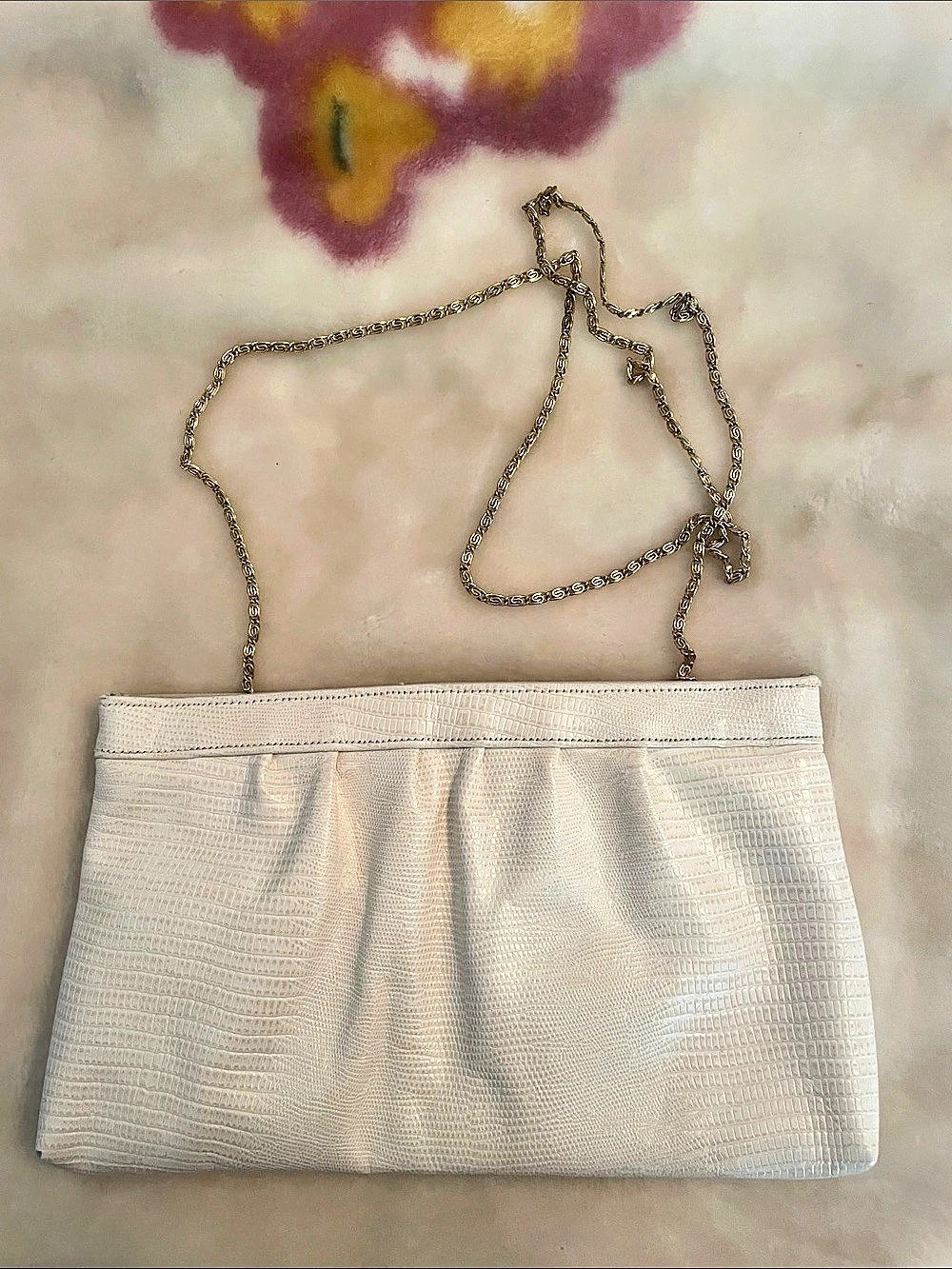 White Clutch with Chain